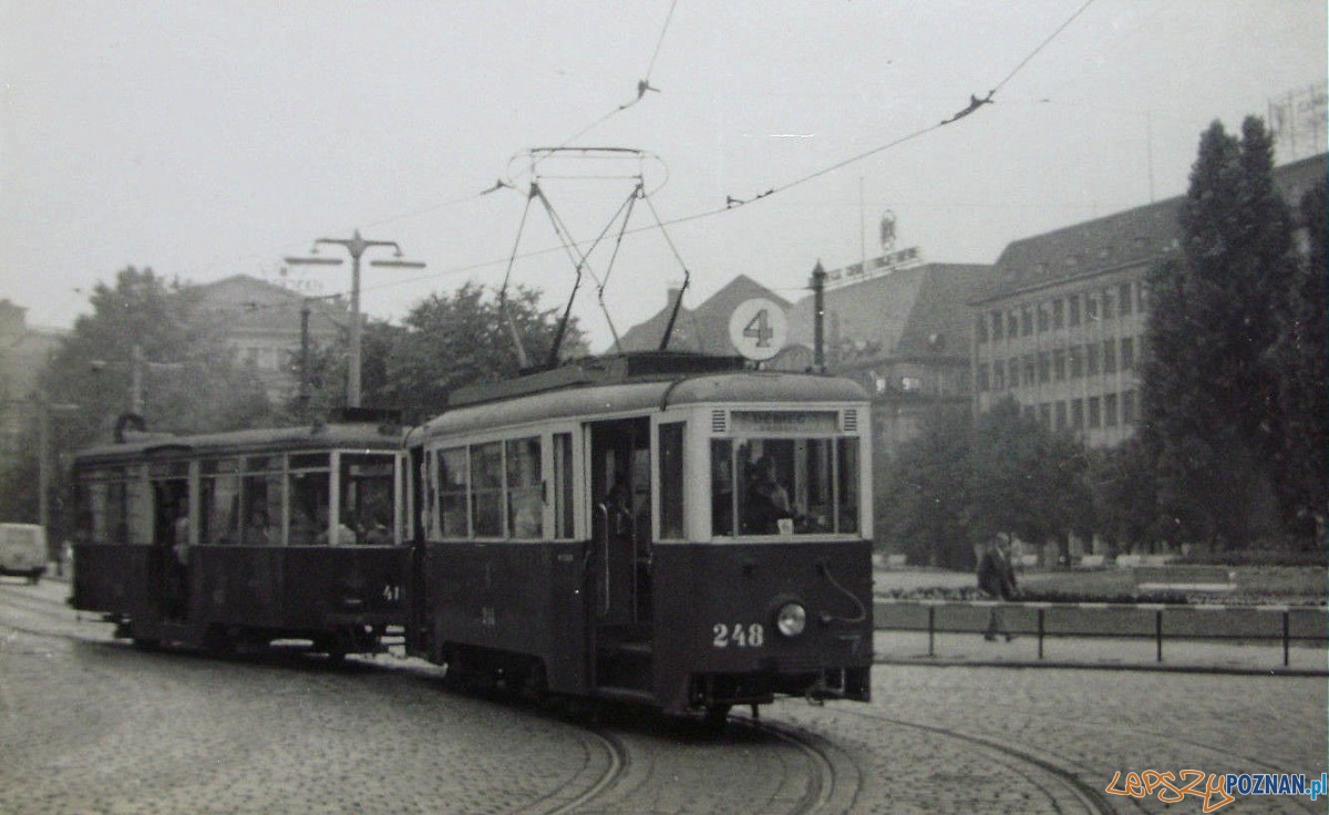 Tramwaj pl Wolnosci - 1960-61 Foto: MPK